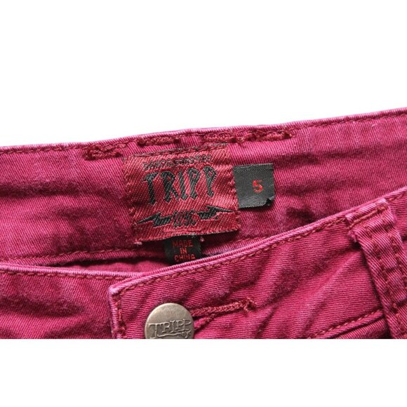 Y2K Tripp Jeans Size 5 Low Rise Skinny Mall Goth Grunge Punk Stretch Emo Scene - Picture 7 of 12